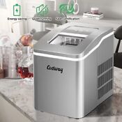 Portable 12kg Ice Maker Commercial Ice Cube Machine Countertop Costway Silver