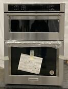 Kitchenaid Koce500ess 30 Electric Convection Wall Oven W Microwave Ss
