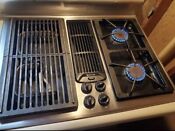 Jenn Air Stainless Steel Gas Cooktop 30 Downdraft Grill Jgd8130ads Works 
